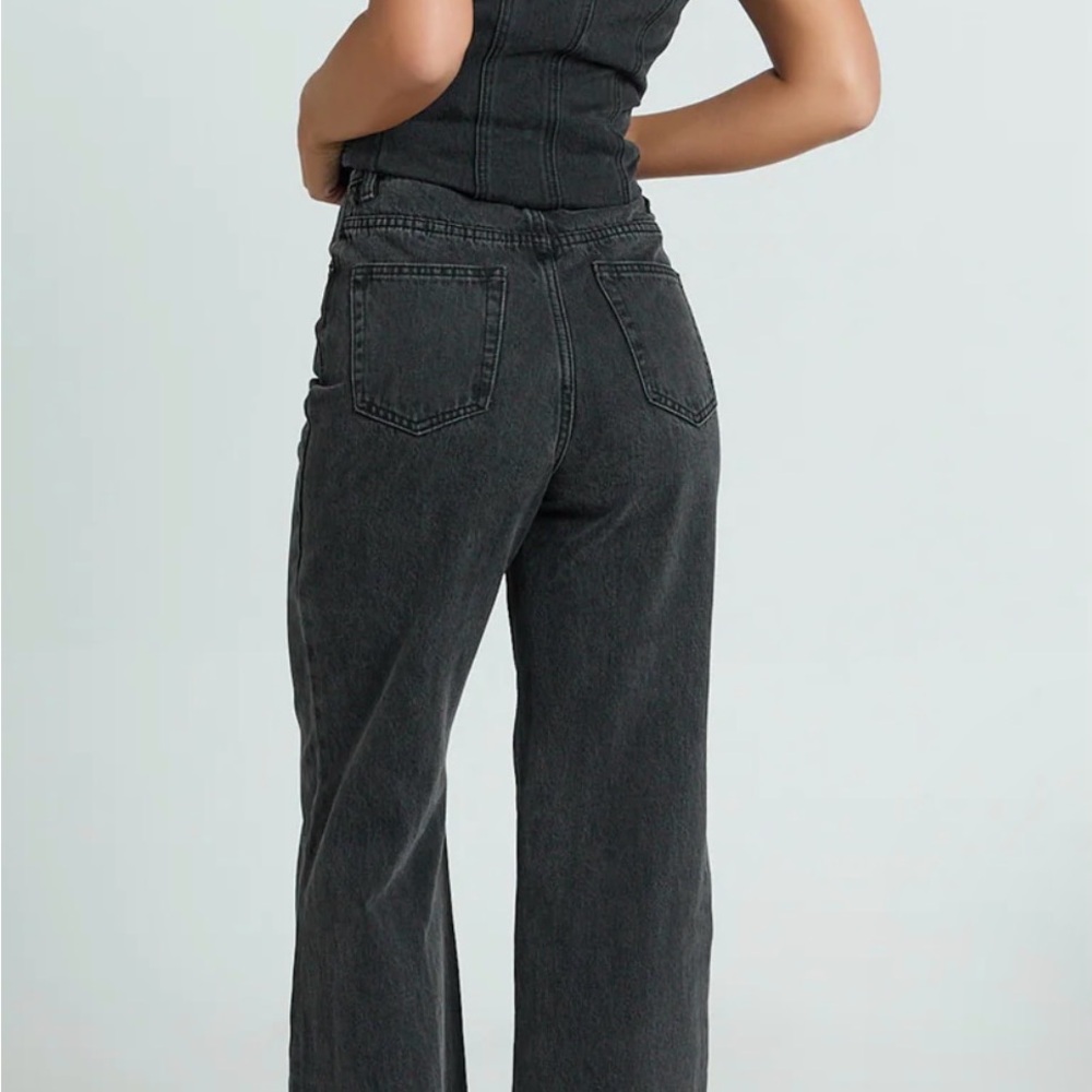 Showpo Black Flare Jeans - Picture 2 of 7
